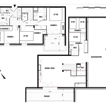 New Duplex 147 M Modern, Spacious 13 People La Plagne